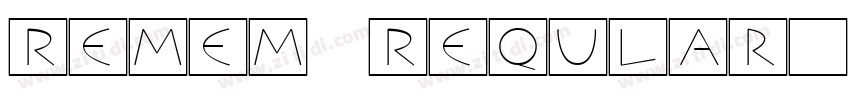Remem Reqular字体转换